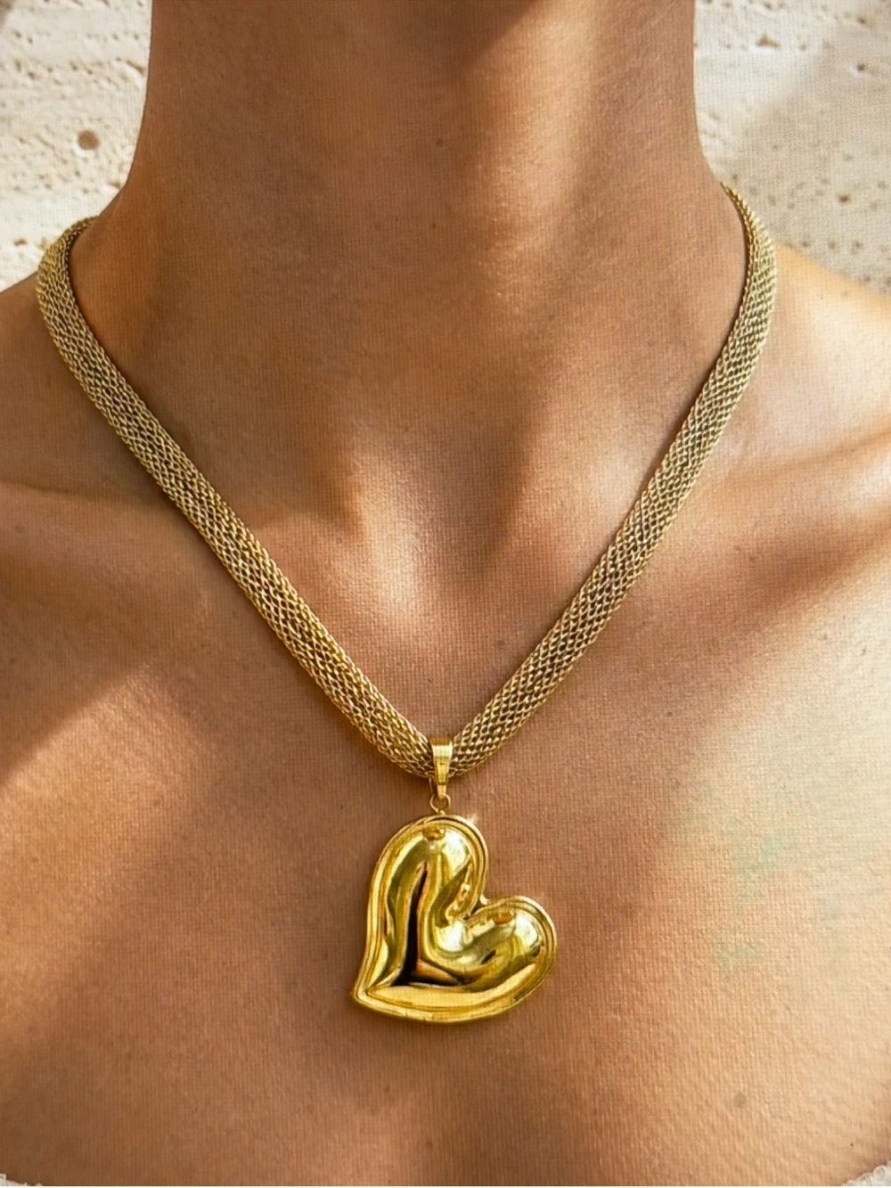 Elan 18 KT Gold Plated Heart Pendant Necklace - NWT